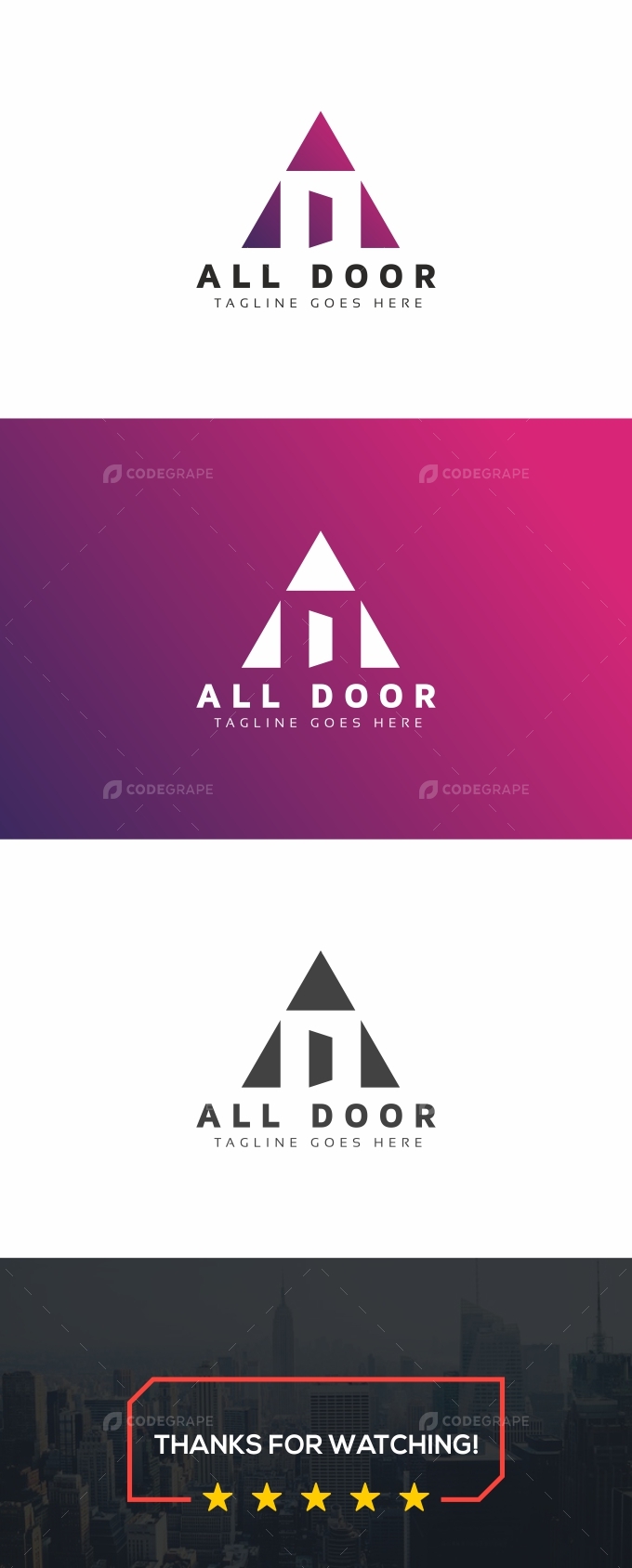 All Door A Letter Logo