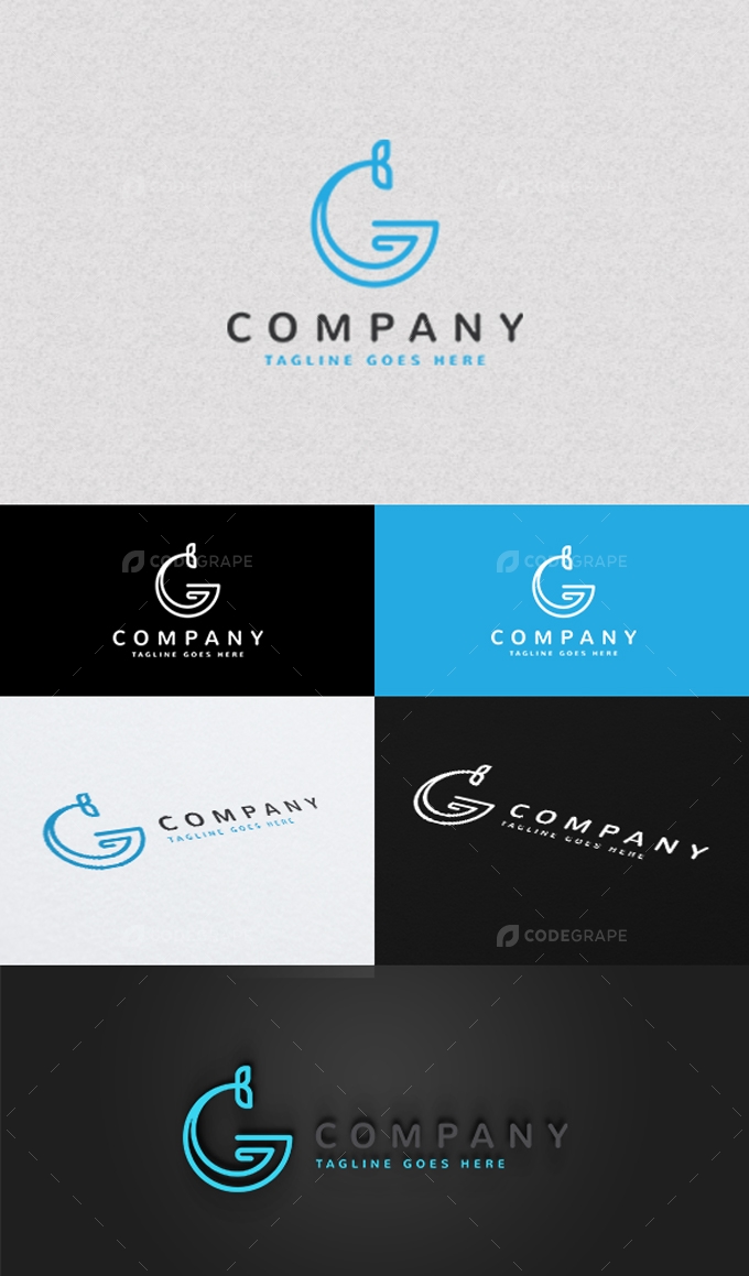Letter Whale Logo Template