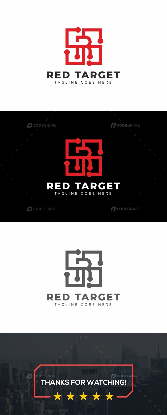 Red Target R Letter Logo