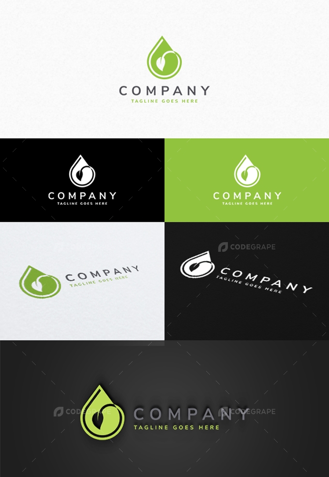 Eco Drop Logo Template