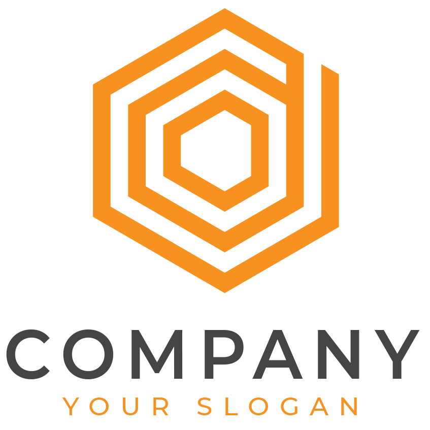 Modern Elegant Simple Hexagon Logo