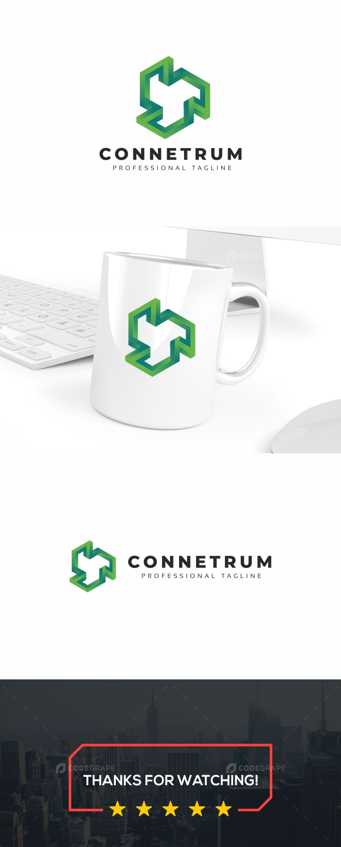 Abstract Connect 3D Logo