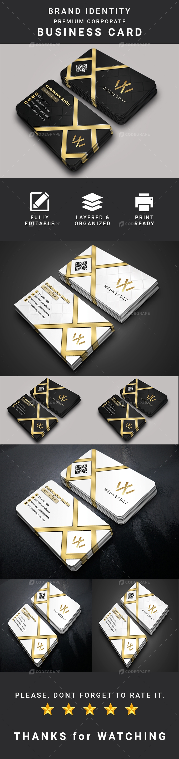 Golden Premium Business Card