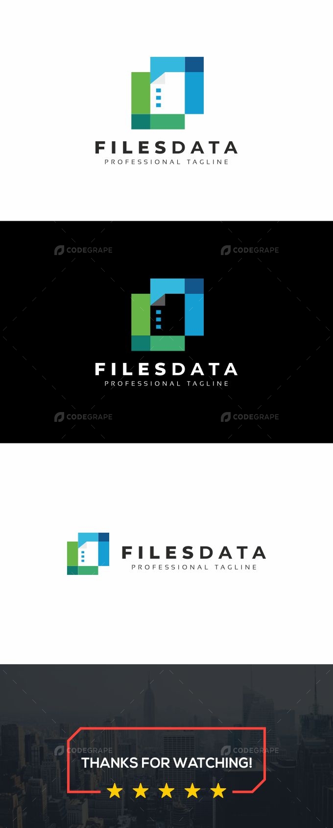 Files Data Flat Logo