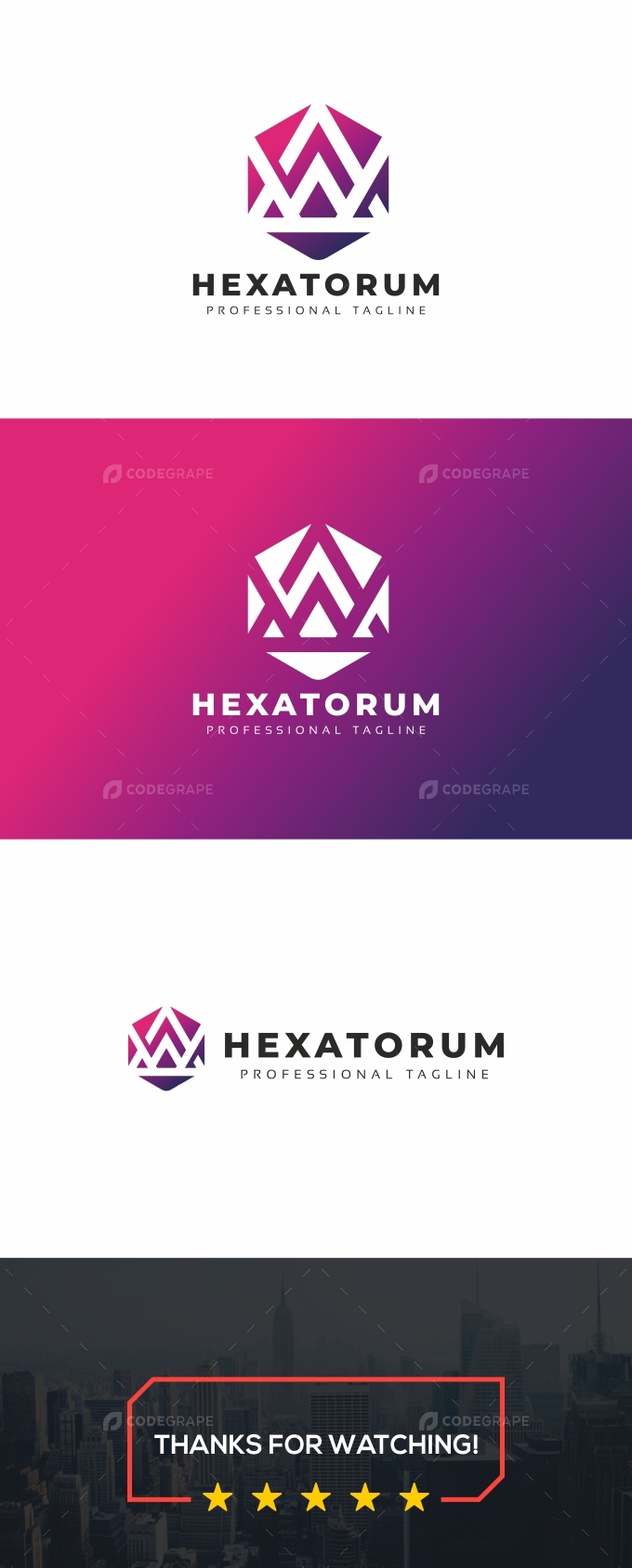Hexagon W Letter Logo
