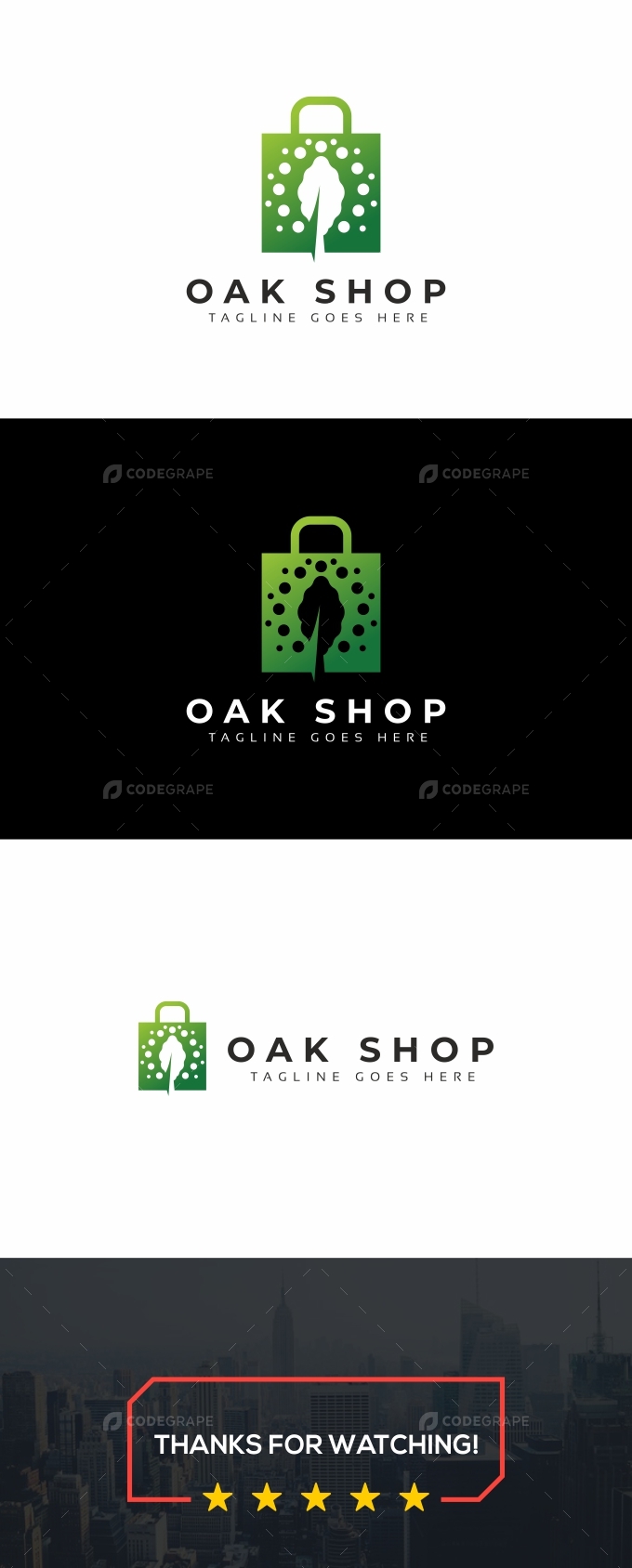 Oak Shop Leaves Logo