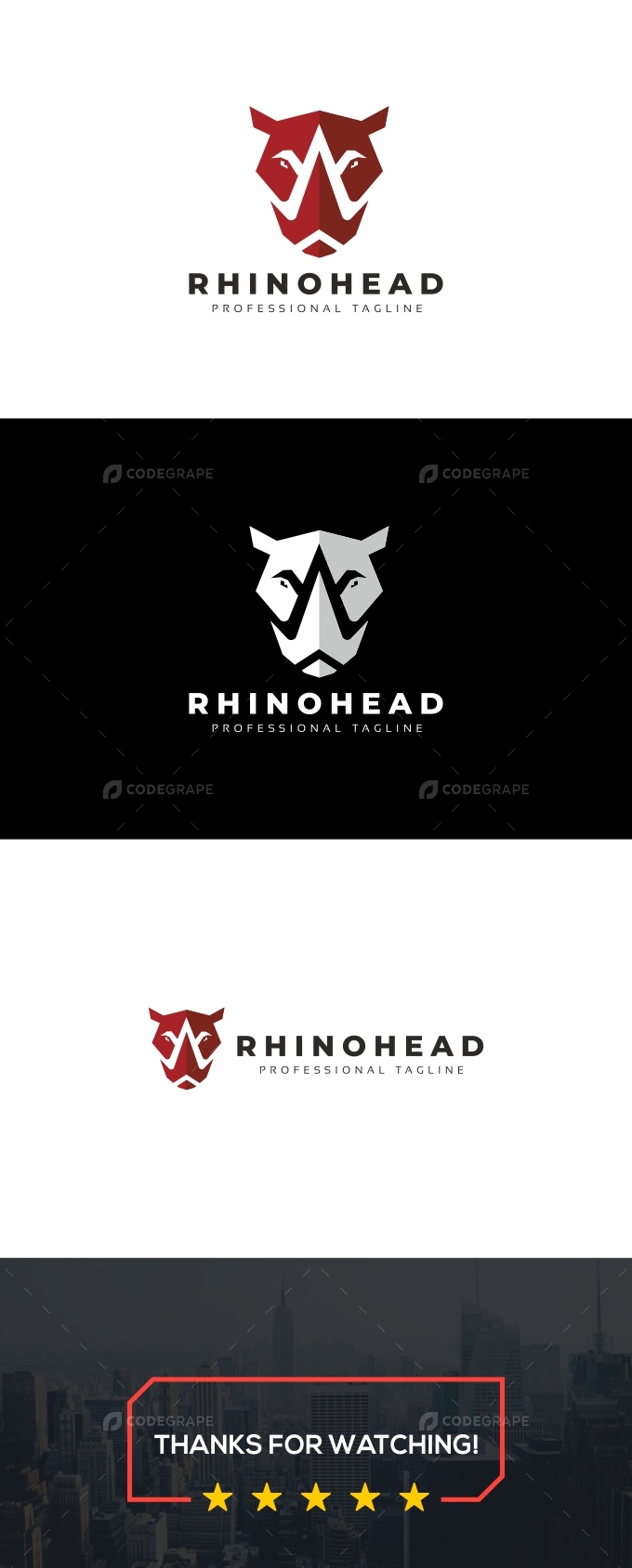 Rhino Head Logo