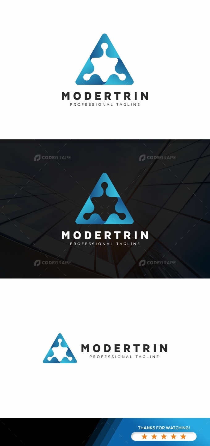 Triangle 3D Modern Logo