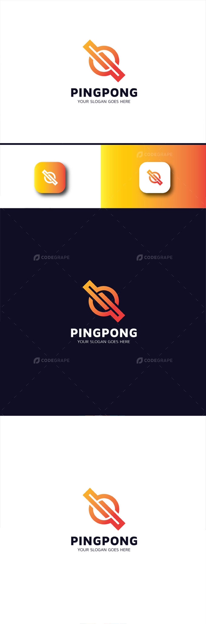 Pingpong Symbol Logo Template