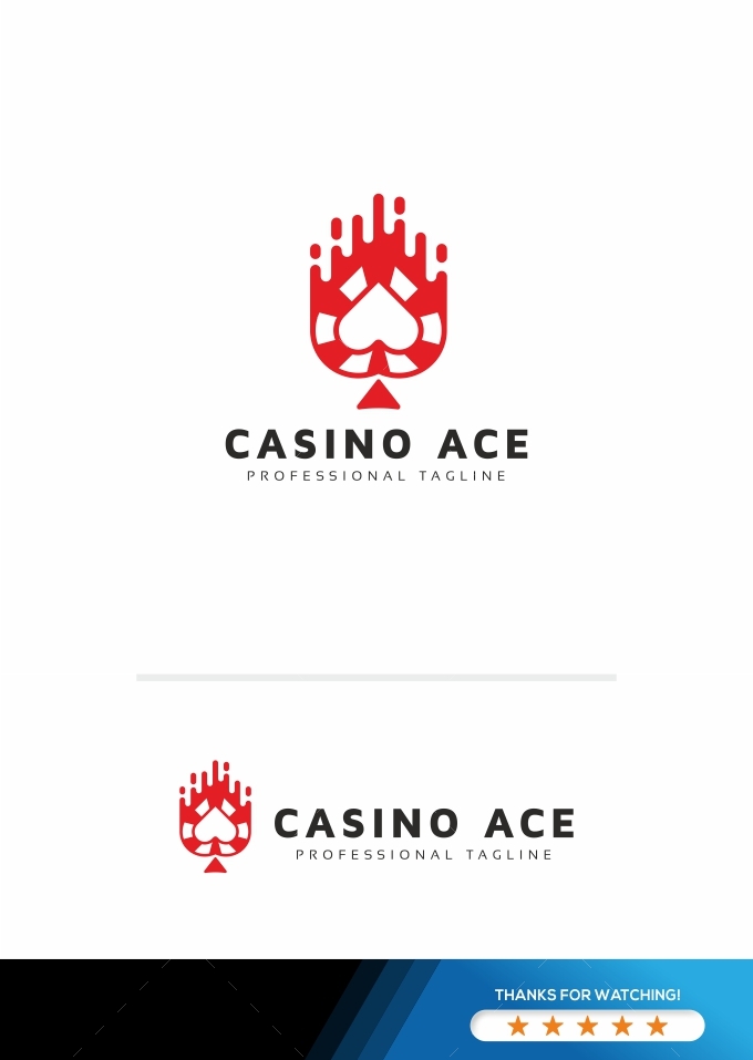 Casino Ace Poker Logo Template