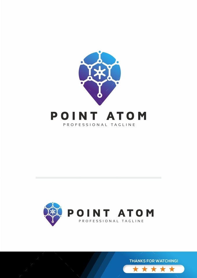 Point Atom Tech Logo Template