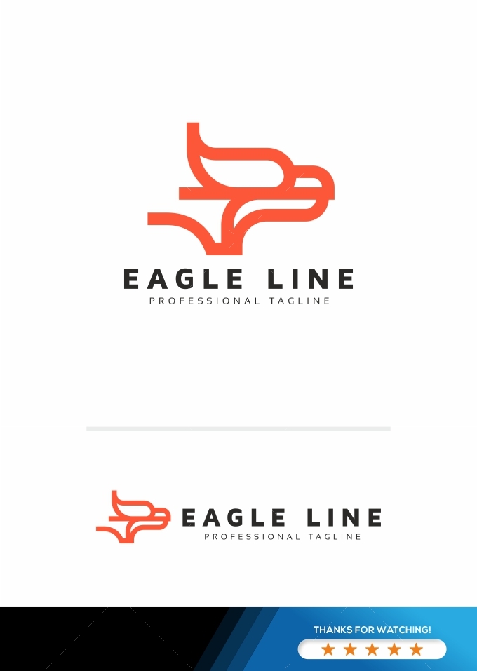 Eagle Head Line Logo Template