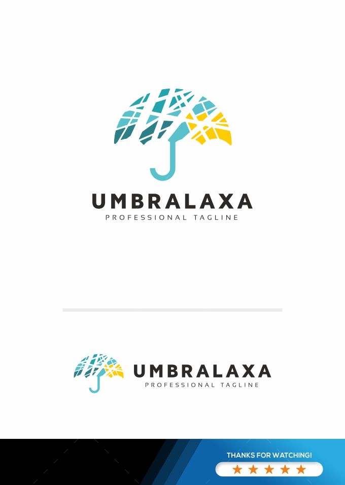 Umbrella Textile Logo Template