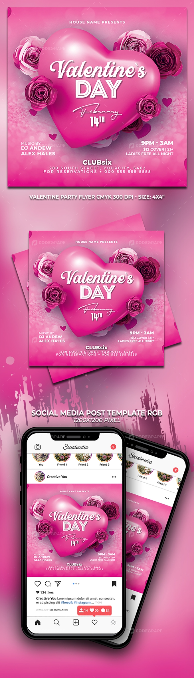Valentine Club Party Flyer