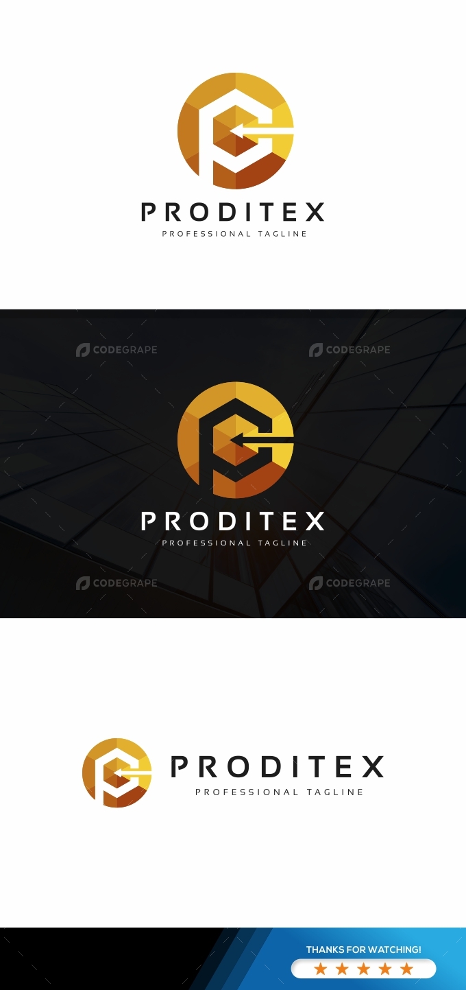 Proditex P Letter Logo
