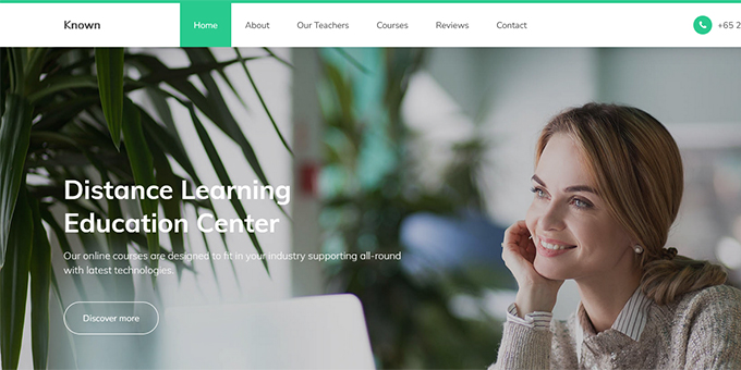 Known - Education Landing Page Template
