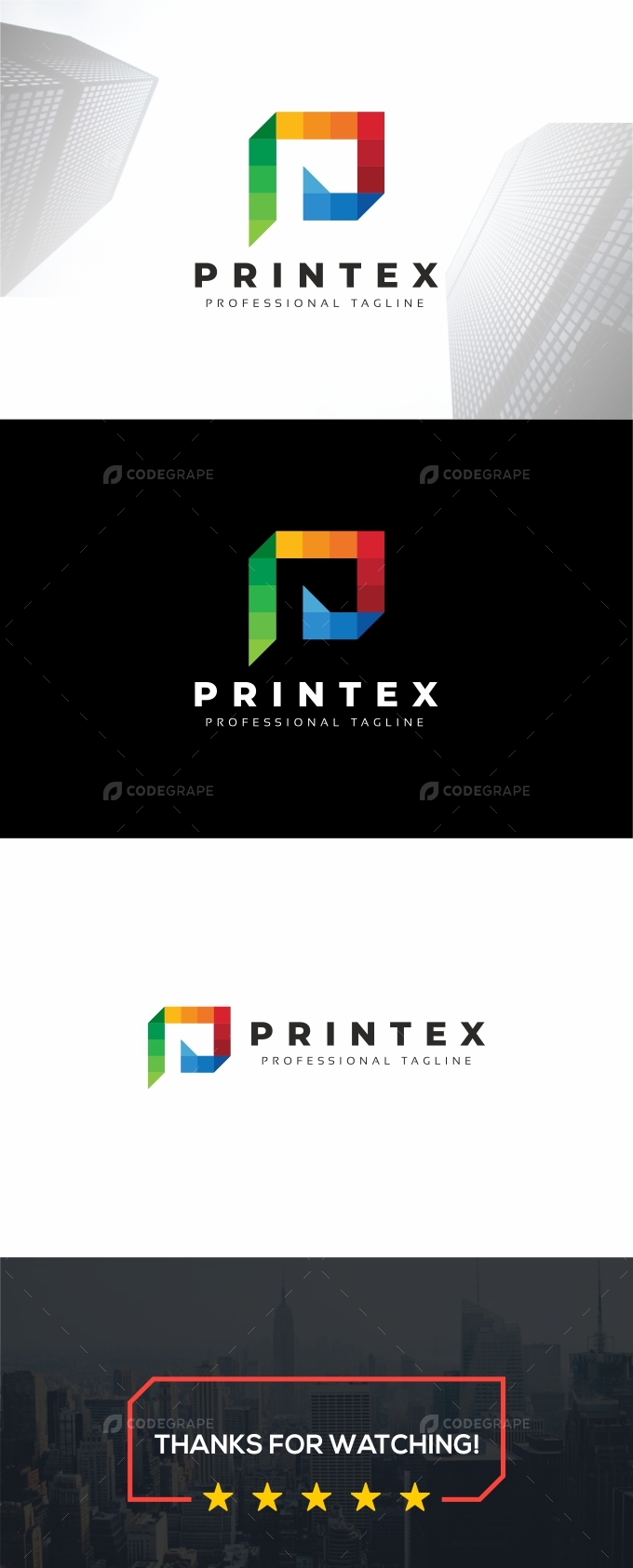 Printex P Letter Logo