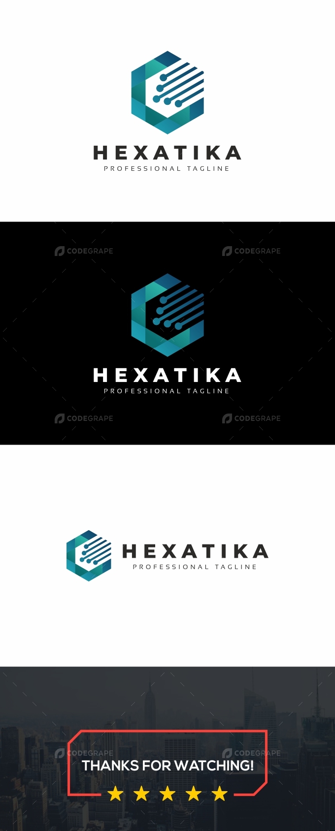 Hexagon Digital Modern Logo