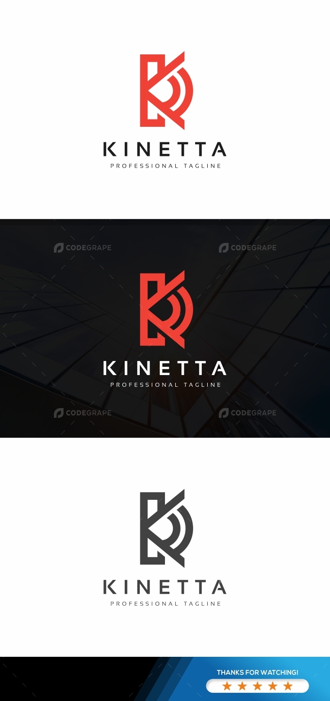 K Letter Modern Logo