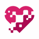 Heart Digital Pixel Logo