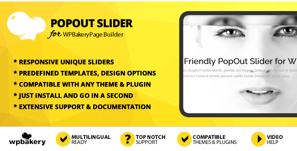 PopOut Slider Addon for WPBakery Page Builder