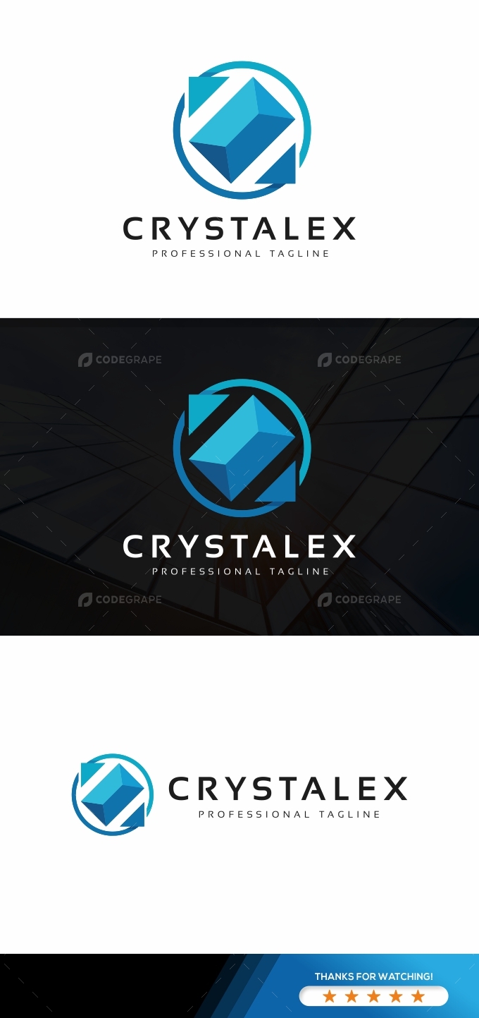 Crystal Abstract Technology Logo