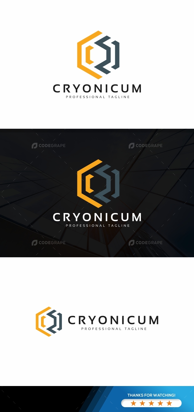 Cryonicum C Letter Construction Logo