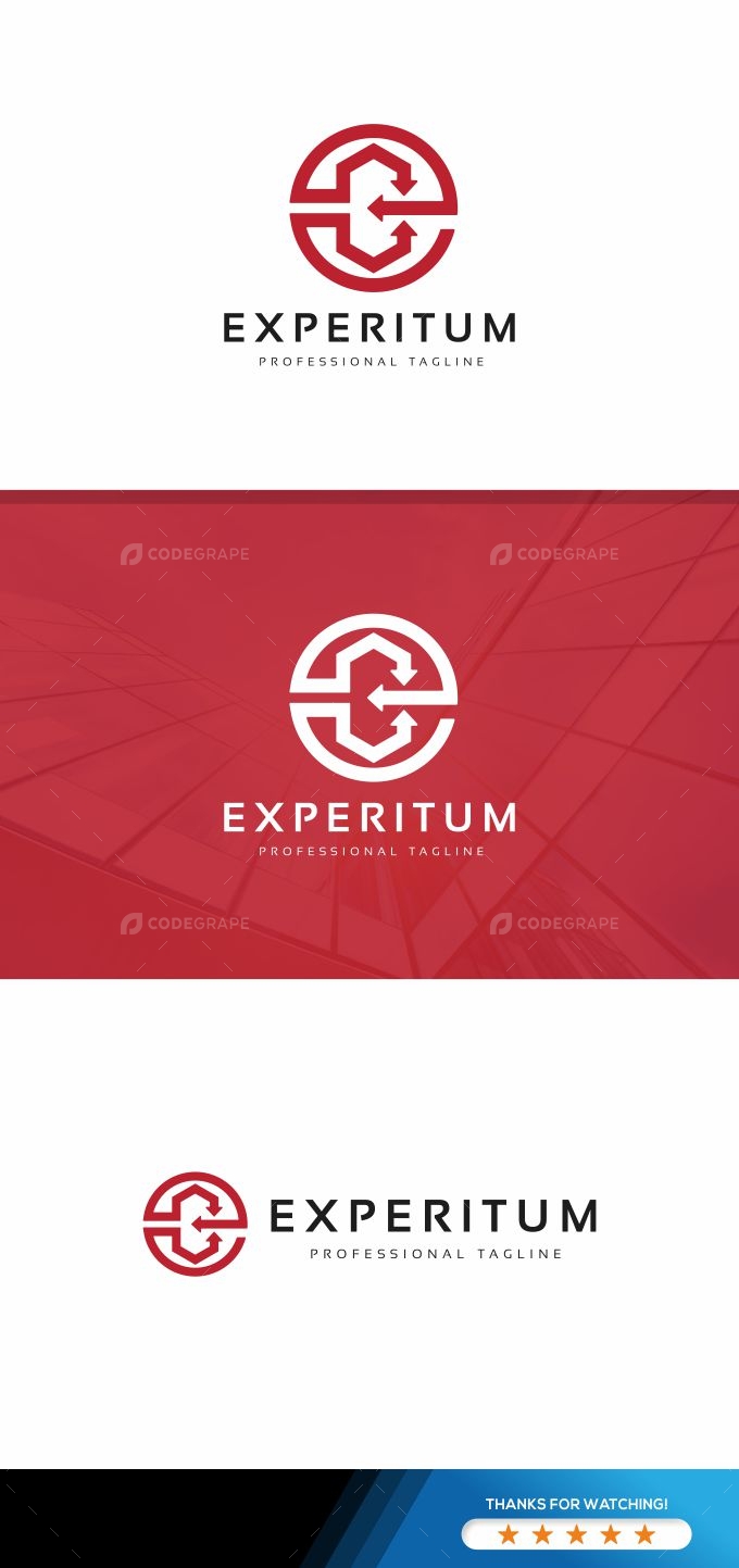Experitum E Letter Tech Logo