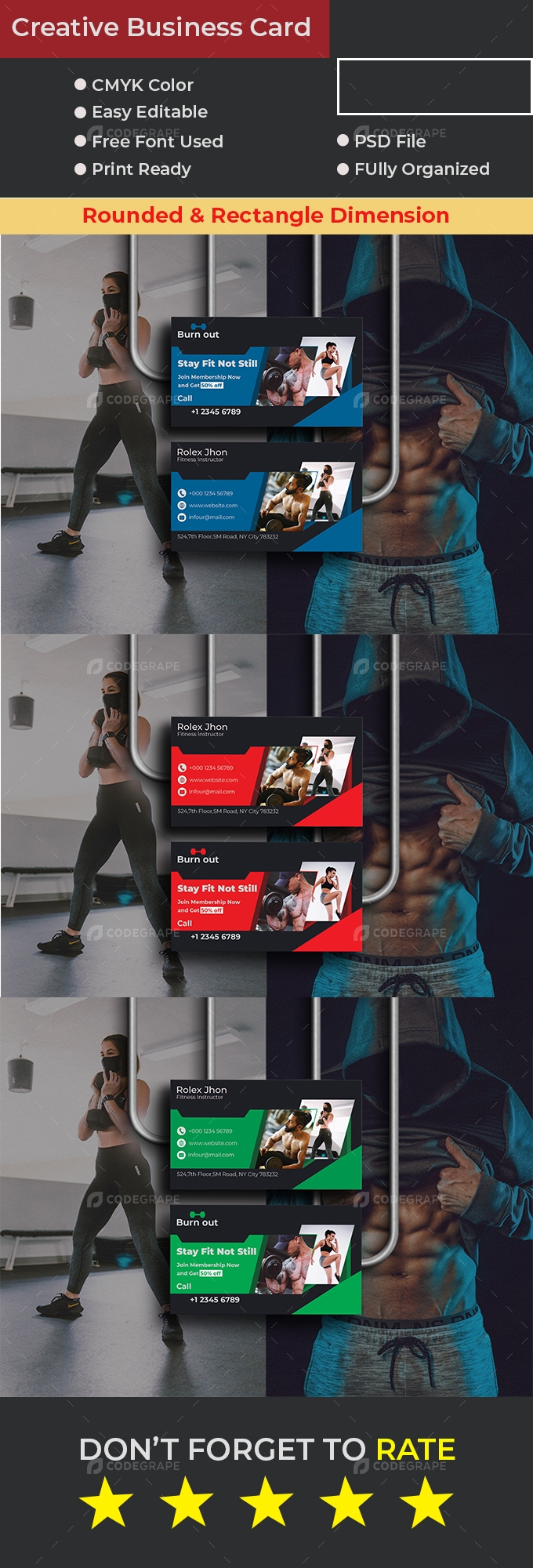 Fitness Trainer Business Card