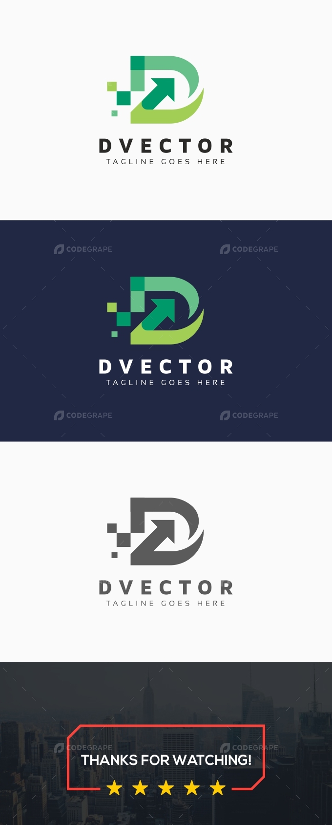 D vector Digital Crypto Logo
