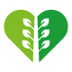 Eco Plant Heart Logo
