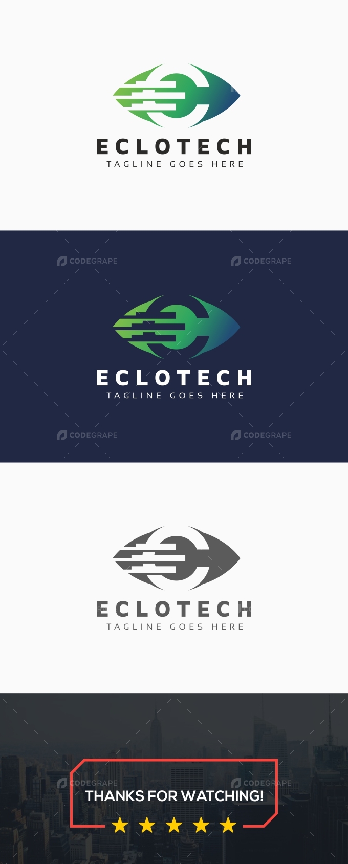 Eco Tech E Letter Logo