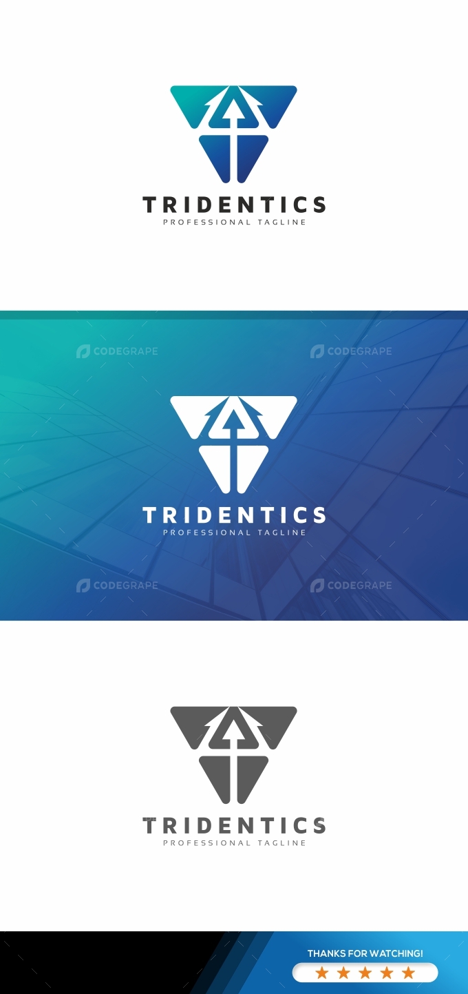 Trident Modern Logo
