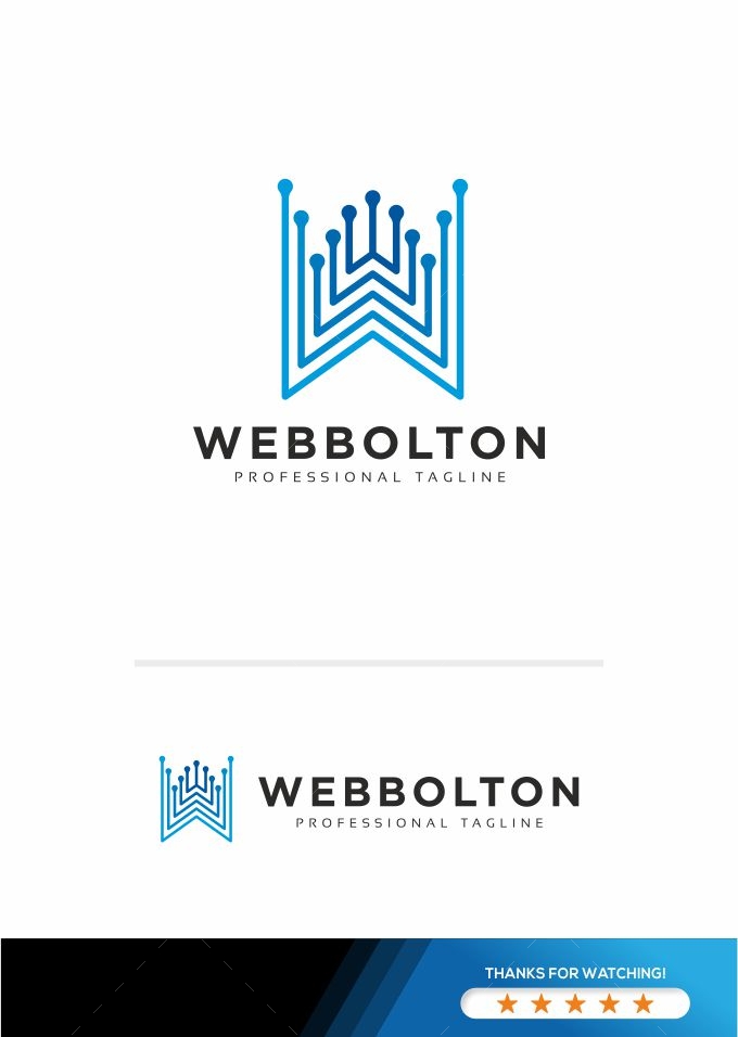 Webbolton W Letter Tech Logo