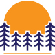 Sun Pine Tree Natural Logo
