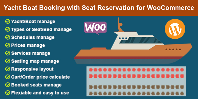 Yacht Boat Booking with Seat Reservation for WooCommerce
