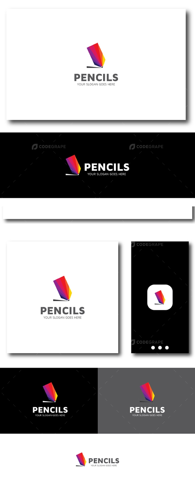 Colorful Pencil Logo