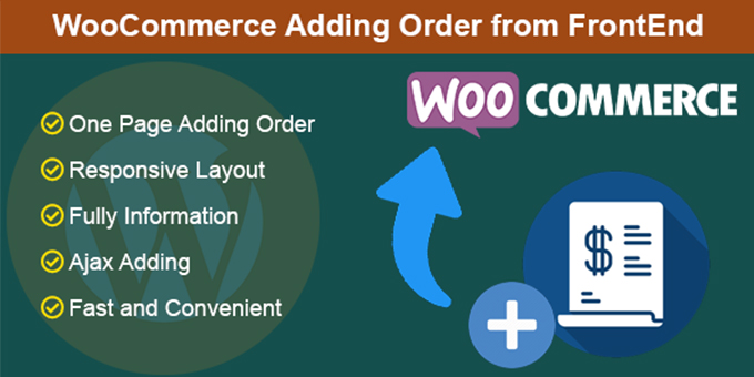 WooCommerce Adding Order from FrontEnd