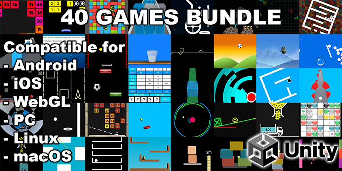 40 Games Bundle - Unity Source Code