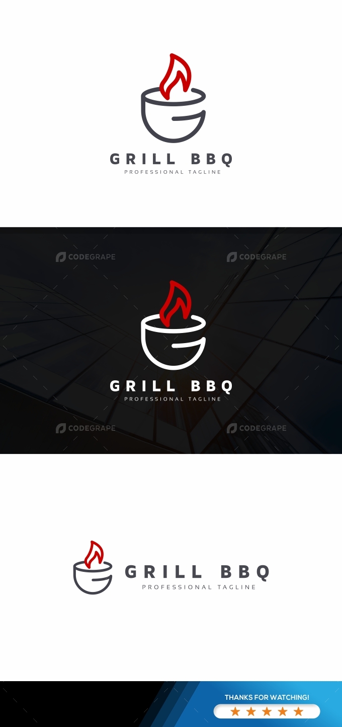 Grill BBQ G Letter Logo