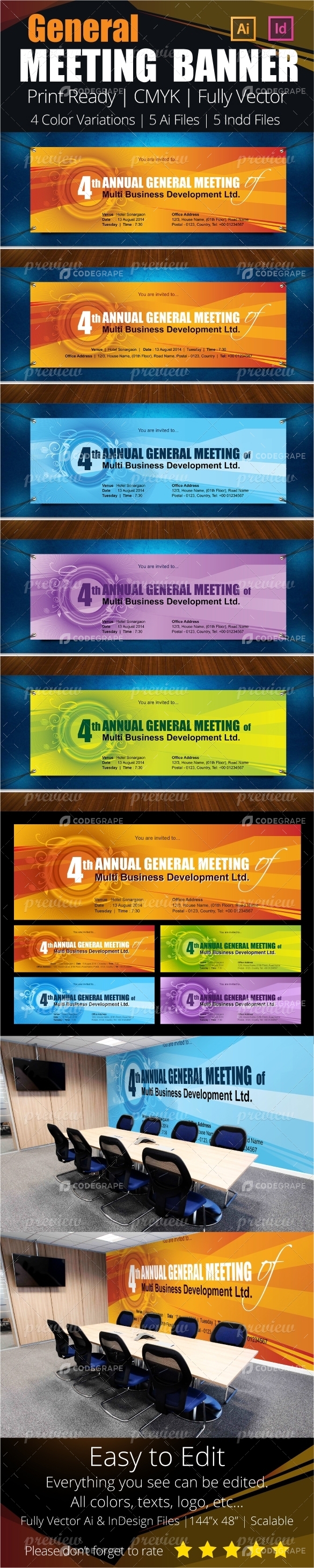 General Meeting Banner Templates