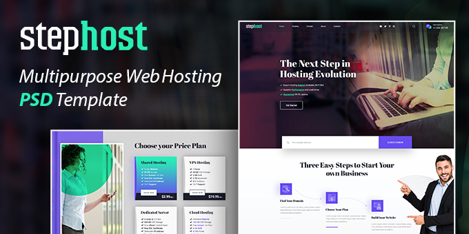 StepHost - Web Hosting PSD Template