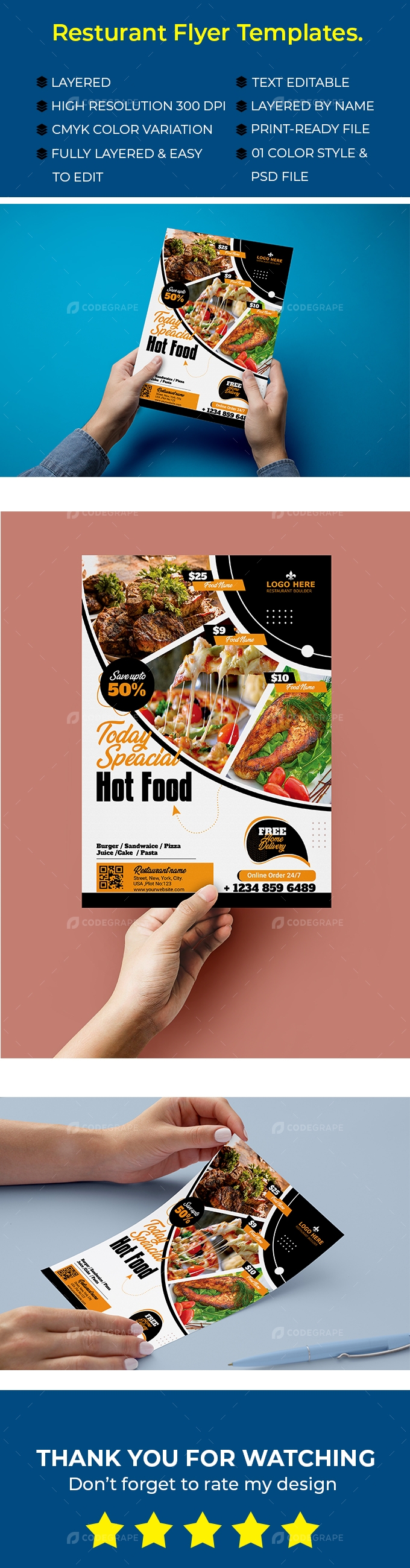 Restaurant Flyer Design Template