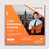Corporate Marketing Agency Social Media Post Design template