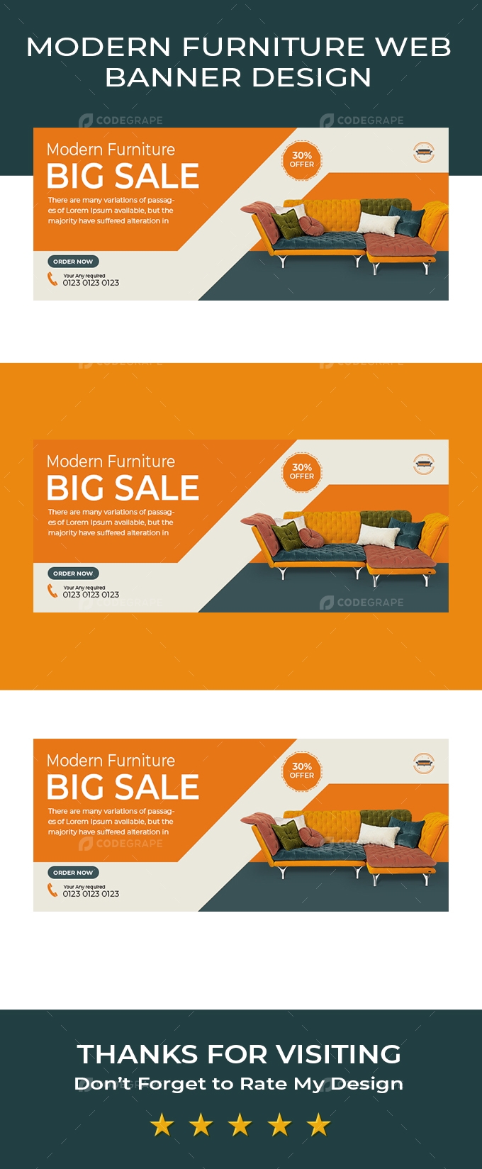 Modern Furniture Web Banner Design