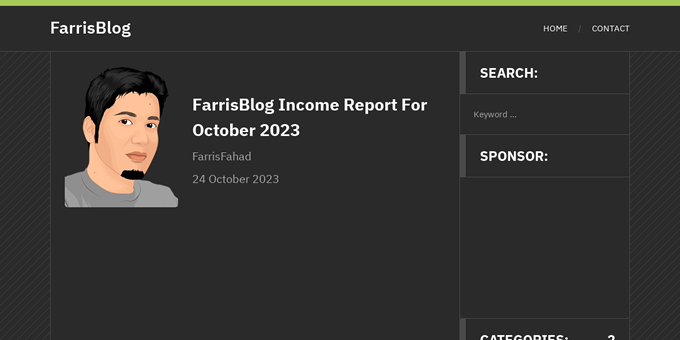 FarrisBlog - Simple Blog For Bloggers