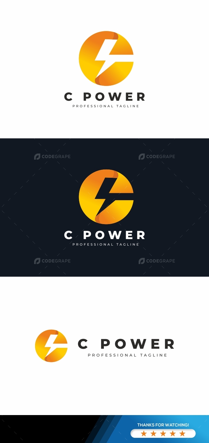 C Letter Power Logo