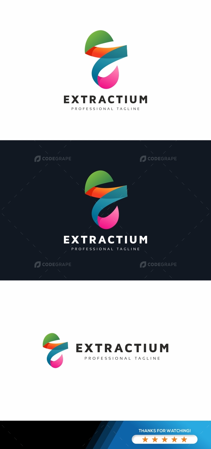 E Letter Colorful Logo