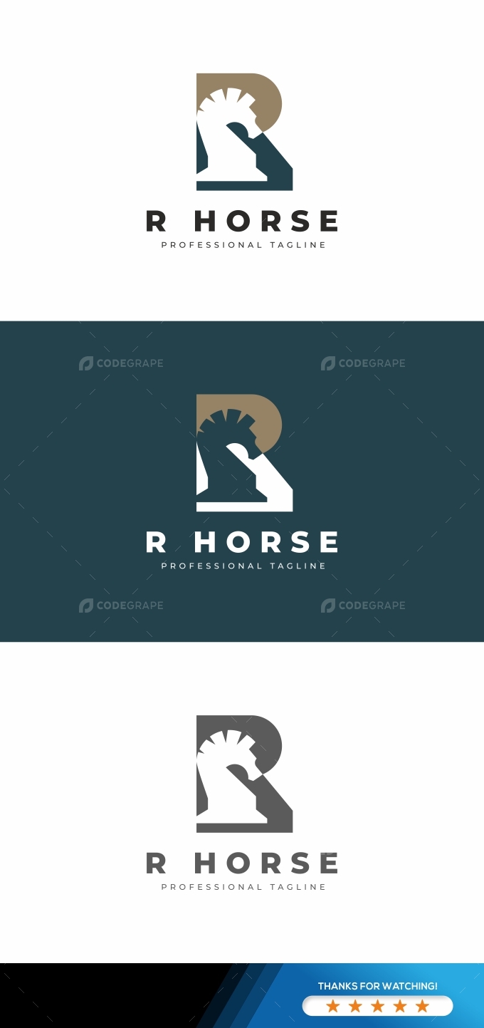 R Letter Horse Logo