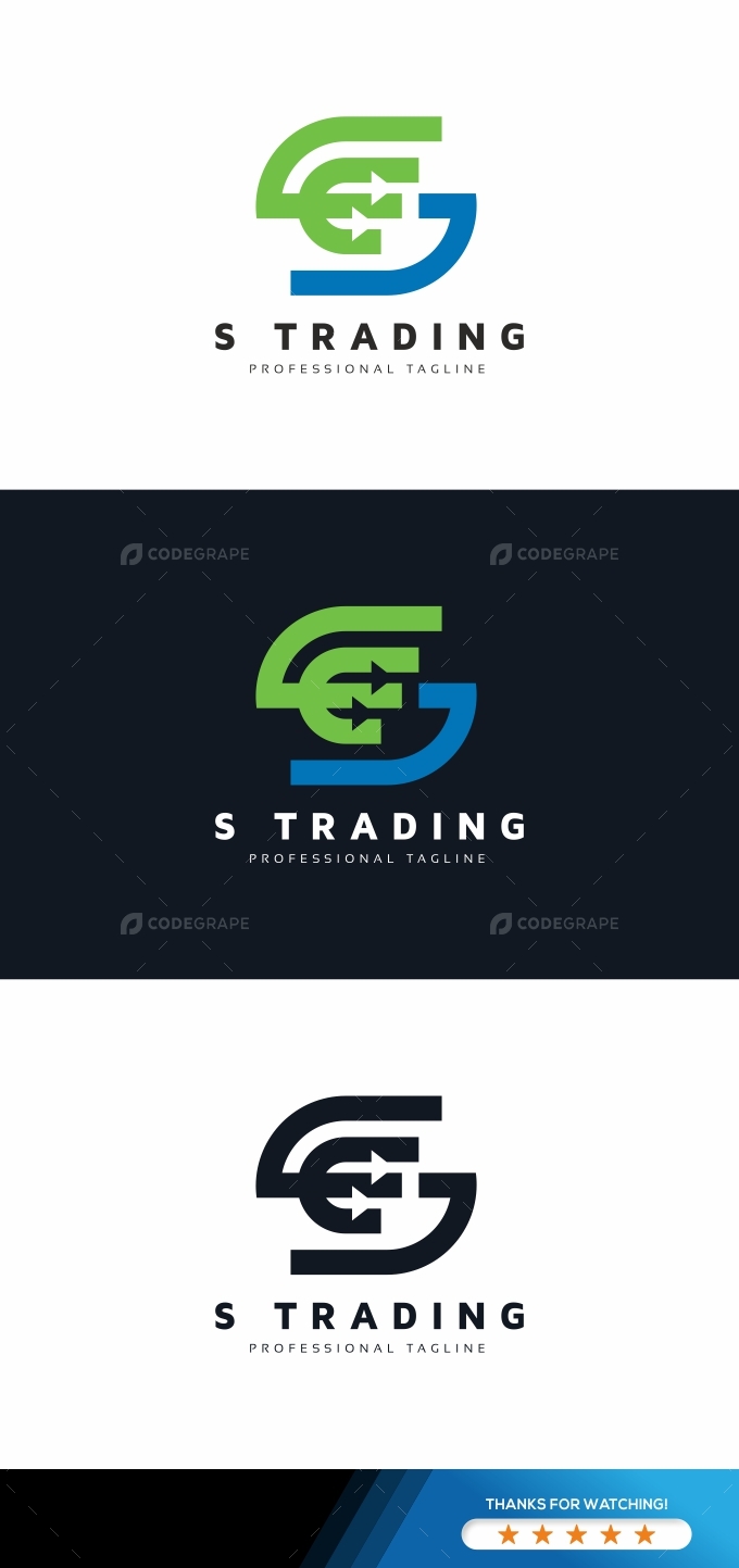 S Letter Trading Logo